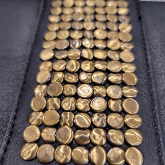 Cross-body Studded Leather Magnetic Clasp Bag - Picture 11 of 11